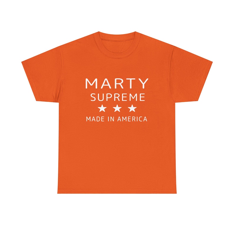Supreme Brand Streetwear - Marty Supreme Orange Cotton T-Shirt Patriotic
